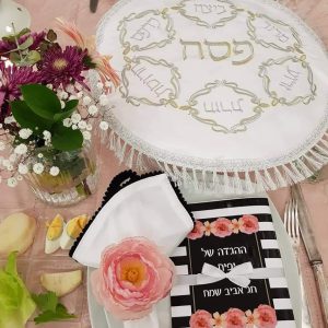 הגדה ממותגת פסים שחור לבו