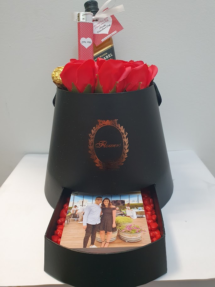 מארז קופסאת בלון פורח שחור